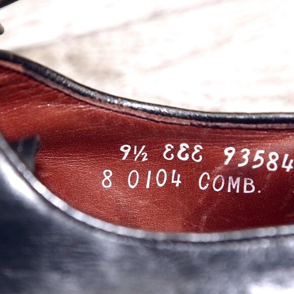 Allen Edmonds ELLIS Blucher 9.5 EEE Wide Black * add $15 new Cedar Trees - Picture 6 of 13